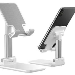 Foldable & Height-Adjustable Desktop Phone Stand | Telescopic Metal Tablet & Mobile Holder