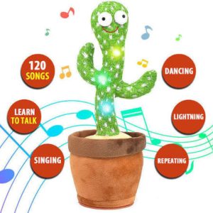 Dancing & Talking Cactus Plush Toy | USB Rechargeable Interactive Singing, Repeating, and Mimicking Toy for Kids