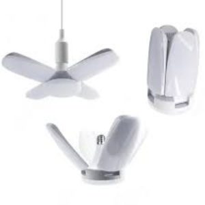 3-Blade Foldable Fan LED Light Bulb | Deformable E27 High Brightness Ceiling LED Lamp