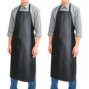 Heavy-Duty Waterproof PU Leather Work Apron | Oil-Resistant Protective Apron for Kitchen & Industrial Use